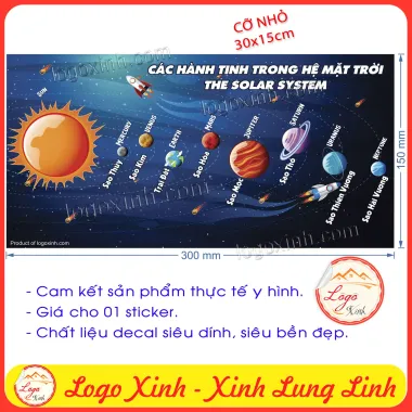 Decal Trang Trí Hệ Mặt Trời - Giảm 25% Chỉ Còn 55.000đ, Giá Rẻ Bất Ngờ! 6