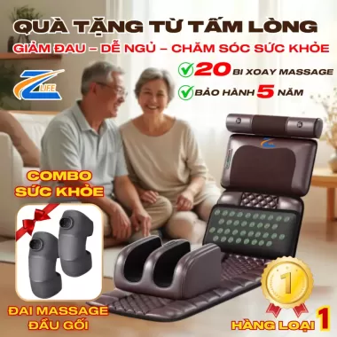 Đệm massage toàn thân, nệm mat xa tại nhà, ghế massage phục hồi giảm đau nhức hỗ trợ tuần hoàn máu 3