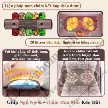 Đệm Massage Toàn Thân ZLIFE Z30 PRO Ghế Mát Xa Hồng Ngoại Xoa Bóp Giảm Đau Mỏi Quà Tặng Ông Bà Bố Mẹ 10