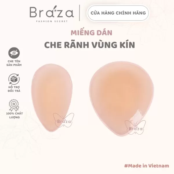 Hình ảnh sản phẩm Đệm Silicone Vùng Bikini Che Rãnh Vùng Kín Chống Lộ Sử Dụng Được Nhiều Lần Cao Cấp - 1101