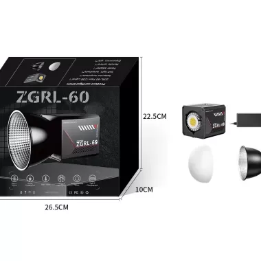 Đèn cầm tay COB ZGRL-60 có pin sạc type-C quay phim chụp hình ngoài trời nhỏ gọn pin lâu 4