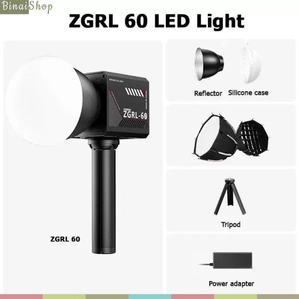 Hình ảnh sản phẩm Đèn cầm tay ngoài trời công suât COB ZGRL-80 có pin sạc type-C quay phim chụp hình ngoài trời nhỏ gọn pin lâu