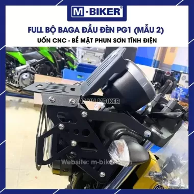 Đèn Led, đèn Pha PG1 kèm khung baga Mbiker 6