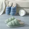 Dép Bông Nữ Mùa Đông, Màu Trơn Chống Trượt, Ấm Áp, Giày Đi Trong Nhà Thiết Kế Một Bước, Hàng Mới Về 5