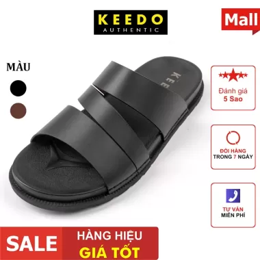 Dép da nam quai chéo thời trang , Dép nam đốc tờ thái lan đế cao 3cm trẻ bền đẹp 3