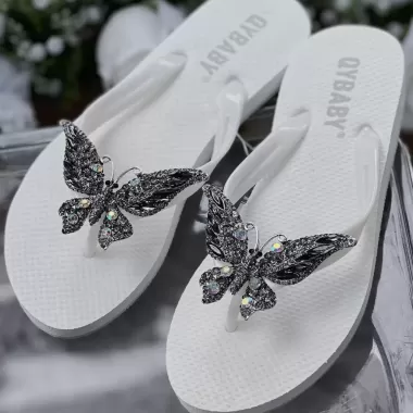 Dép kẹp xỏ ngón nữ đính charm Big size mẫu mới 6