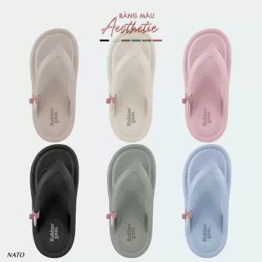 Dép Kẹp Xỏ Ngón RUBBER SOUL Đúc Nguyên Khối EVA Cao Cấp Dép Bánh Mì Nữ Êm Chống Trượt Đi Biển NATO 5 Dép Kẹp Xỏ Ngón RUBBER SOUL Đúc Nguyên Khối EVA Cao Cấp Dép Bánh Mì Nữ Êm Chống Trượt Đi Biển NATO 5