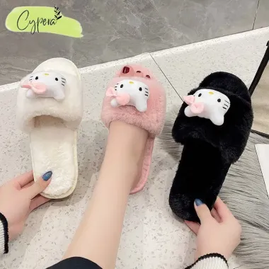 Dép Lông Hello Kitty Trong Nhà Giá Rẻ - Kiểu Dáng Mới Siêu Hot D169 Giảm Còn 99000đ