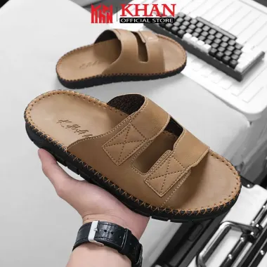 DéP Nam Da Bò Hai Quai Khâu Toàn Bộ Đế Cao Su Chống Trơn U2 Giá Rẻ 129k 3 DéP Nam Da Bò Hai Quai Khâu Toàn Bộ Đế Cao Su Chống Trơn U2 Giá Rẻ 129k 3