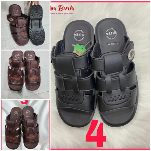 Hình ảnh sản phẩm Dép Nam Quai Ngang Buta Da Thái Mềm Thoáng Khí Giá Rẻ Chỉ 135k