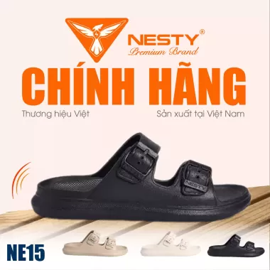 Dép nhựa EVA quai ngang nam nữ Nesty có khoá cài cao 2.5 cm NE15 6