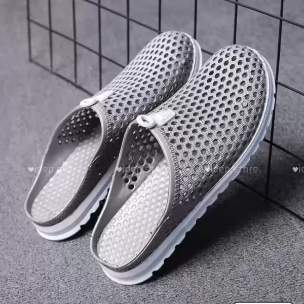 Hình ảnh sản phẩm Dép sục nữ nhựa dẻo bít đầu lỗ tổ ong thoáng khí êm chân chống trượt đi trong nhà S006