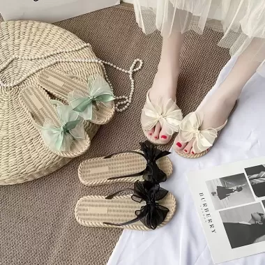 Dép xỏ ngón nơ đế mềm - Mẫu mới hè 2025 cực xinh cho nàng dạo phố, đi biển 3
