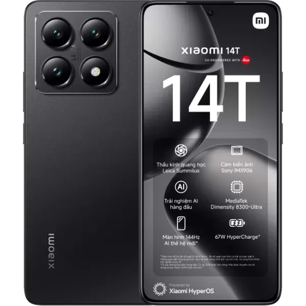 Ảnh sản phẩm Điện thoại thông minh Xiaomi 14T (12+256GB | 12+512GB) | Cảm biến ảnh Sony IMX906 | MD 8300 | Pin 5000mAh