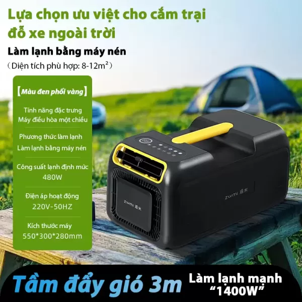 Hình ảnh sản phẩm Điều Hòa Di Động Mini A01 3000BTU - Làm Mát Tức Thì, Không Cần Lắp Đặt, Tiết Kiệm Điện, Gas R29 An Toàn