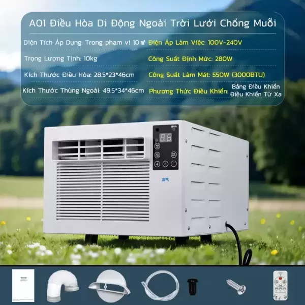 Trải nghiệm thực tế tiết kiệm điện của máy điều hòa di động A01 với gas R29 an toàn
