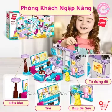 Đồ chơi lắp ráp xếp hình Qman 4801 - Phòng của bé gái (194 mảnh ghép) - Dành cho bé từ 6 tuổi 6 Đồ chơi lắp ráp xếp hình Qman 4801 - Phòng của bé gái (194 mảnh ghép) - Dành cho bé từ 6 tuổi 6
