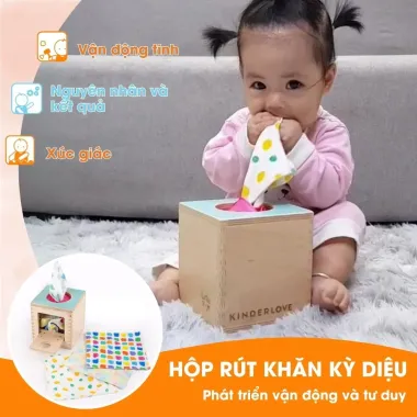 Đồ Chơi Montessori Hộp Khăn Giấy Cảm Giác Cho Bé - Giảm 20% còn 185130đ 3