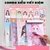Đồ chơi sách dán sticker hoạt hình đầm công chúa dự tiệc ANDY KIDS miếng dán cô gái dễ thương bé gái