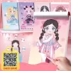 Đồ chơi sách dán sticker hoạt hình đầm công chúa dự tiệc ANDY KIDS miếng dán cô gái dễ thương bé gái 3