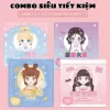 Đồ chơi sách dán sticker hoạt hình đầm công chúa dự tiệc ANDY KIDS miếng dán cô gái dễ thương bé gái 4
