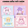 Đồ chơi sách dán sticker hoạt hình đầm công chúa dự tiệc ANDY KIDS miếng dán cô gái dễ thương bé gái 8