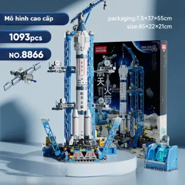 Đồ Chơi Trạm Vũ Trụ T2015 Khối Xây Dựng 58CM Có Động Cơ - Quà Tặng Cho Bé Trai Và Bé Gái