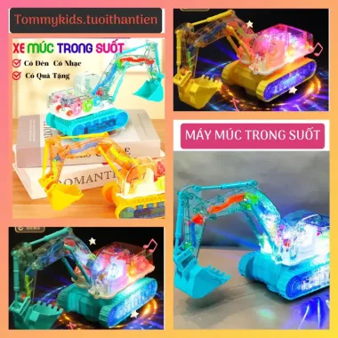 Đồ Chơi Xe Cần Cẩu Máy Xúc Chạy Pin Trong Suốt Có Đèn Nhạc Cho Trẻ Em Giá Cực Sốc 1 Đồ Chơi Xe Cần Cẩu Máy Xúc Chạy Pin Trong Suốt Có Đèn Nhạc Cho Trẻ Em Giá Cực Sốc 1