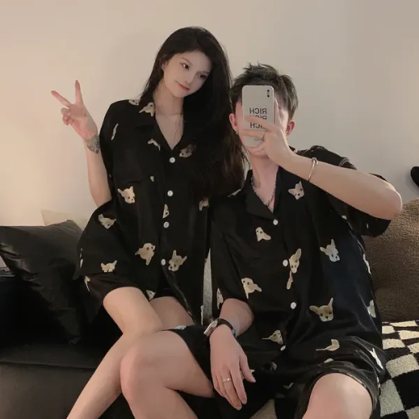 Hình ảnh sản phẩm Đồ Ngủ Lụa Satin Cậu Bé Bút Chì Shin-chan Nam Nữ - Mềm Thoải Mái Giá Tốt 140800đ