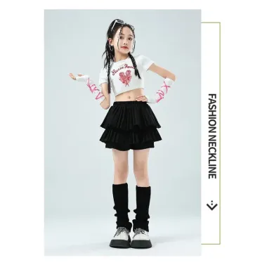 Đồ Nhảy Hip Hop Cho Bé Gái - Váy Bạc Xếp Tầng Giá Cực Sốc Chỉ 220k