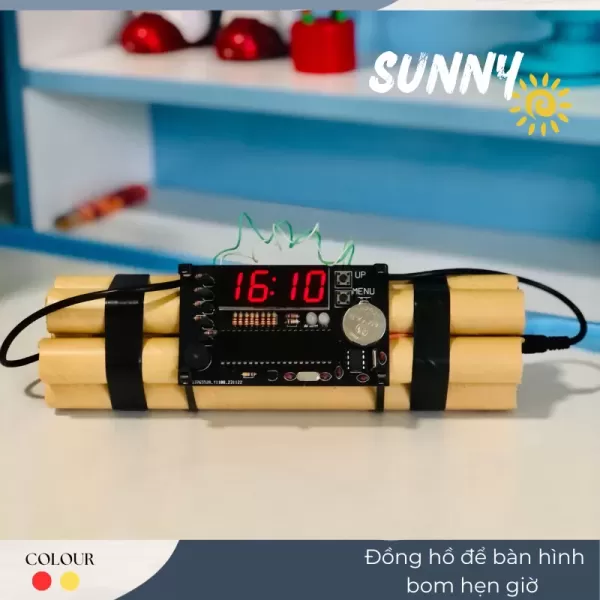 Hình ảnh sản phẩm Đồng hồ để bàn hình Bom Hẹn Giờ decor có đếm ngược