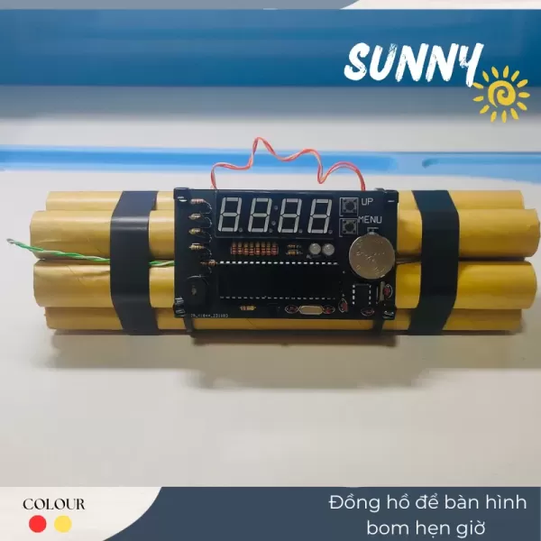 Hình ảnh sản phẩm Đồng hồ để bàn hình Bom Hẹn Giờ decor có đếm ngược