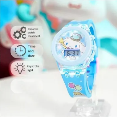 Đồng hồ nhạc trẻ em Kuromi Sanrio xoay người nhện - Giảm giá còn 57420đ