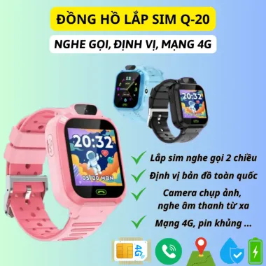 Đồng Hồ Thông Minh 4G Q20 Cho Trẻ Em Học Sinh - Định Vị Toàn Quốc Nghe Gọi 2 Chiều Bền Pin 1 Đồng Hồ Thông Minh 4G Q20 Cho Trẻ Em Học Sinh - Định Vị Toàn Quốc Nghe Gọi 2 Chiều Bền Pin 1
