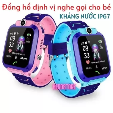 Đồng Hồ Thông Minh Định Vị trẻ em chống nước IP67 Q12 , cuộc goi SOS khẩn cấp 1