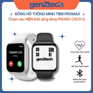 Đồng hồ thông minh POW-TECH T800 PRM Nghe gọi Chơi game Nhận thông báo Theo dõi sức khỏe Chống nước cho Nam và Nữ 4