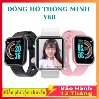 Đồng Hồ Thông Minh Y68 Kết Nối Điện Thoại Thay Hình nền, Phù Hợp Cả Nam và Nữ, Lỗi 1 Đổi 1 3