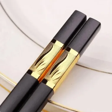 Đũa Ăn Cao Cấp Mạ Vàng Hàn Quốc Chống Trơn Trượt Mốc Bền Mầu Giảm Giá 25.000vnđ 4