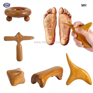 Dụng cụ Massage ba chân bằng gỗ Heabety, Máy mát xa gỗ phản xạ cho liệu pháp SPA mới 5