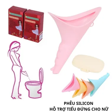 Dụng Cụ Tiểu Đứng Silicon Nữ - Phễu Tiểu Du Lịch Di Động Giá Tốt 28000đ 6