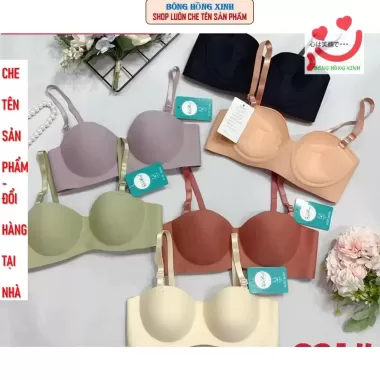 (from nhỏ tăng size) Sét 3 Áo lót cúp ngang su đúc không gọng đệm bàn tay 3cm dành cho V1 nhỏ lép (cúp trơn)