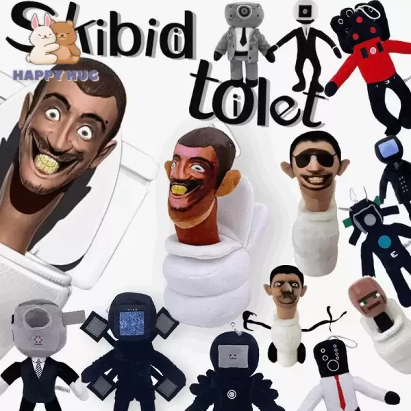Hình ảnh sản phẩm Gấu Bông Đồ Chơi Skibidi Toilet Titan Cameraman v2 TV Man Speakerman Clock man Drill Man Trio thú bông bồn cầu vui nhộn