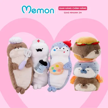 Gấu Bông Hải Cẩu Memon Khổng Lồ Mềm Mịn Siêu Cute Gối Ôm Hải Cẩu Rái Cá Giá Cực Sốc 255k