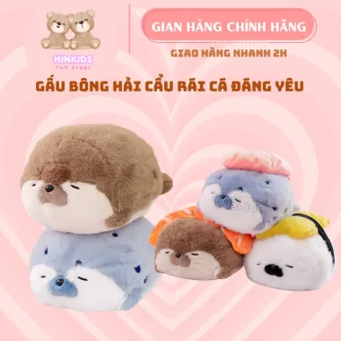 Gấu Bông Hải Cẩu Memon Khổng Lồ Mềm Mịn Siêu Cute Gối Ôm Hải Cẩu Rái Cá Giá Cực Sốc 255k