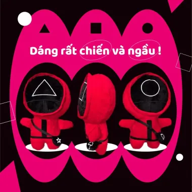 Gấu Bông Squid Game Siêu Cute Giá Sốc Chỉ 96600đ - Size Lớn Mềm Mịn 6