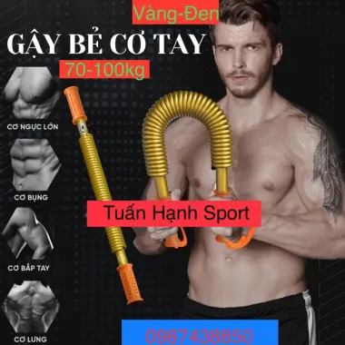 Gậy lò xo tập cơ tay ngực 70-100kg giá rẻ chỉ 205k Tặng túi đựng tập gym thể thao 1