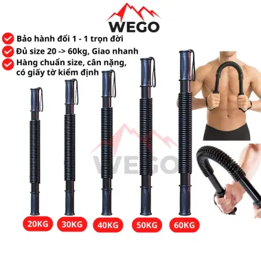 Gậy lò xo titan tập gym, thể dục, thể thao - Lực 20-60kg - Giá chỉ 96k!
