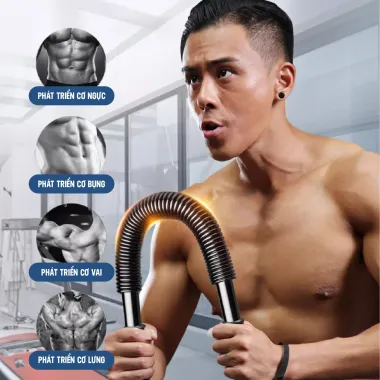 Gậy lò xo titan tập gym, thể dục, thể thao - Lực 20-60kg - Giá chỉ 96k!