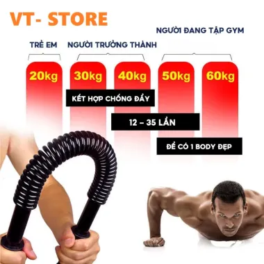Gậy lò xo titan tập gym, thể dục, thể thao - Lực 20-60kg - Giá chỉ 96k! 5 Gậy lò xo titan tập gym, thể dục, thể thao - Lực 20-60kg - Giá chỉ 96k! 5