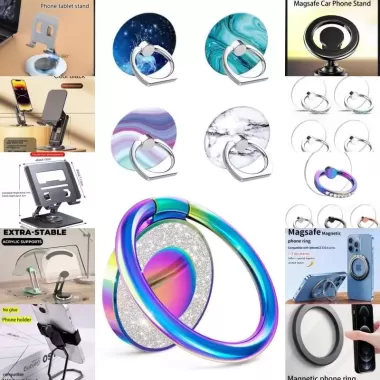 Giá đỡ nhẫn điện thoại di động Giá đỡ kim cương trong suốt - Clear 360° Chân đế xoay độ Tương thích 9 Giá đỡ nhẫn điện thoại di động Giá đỡ kim cương trong suốt - Clear 360° Chân đế xoay độ Tương thích 9
